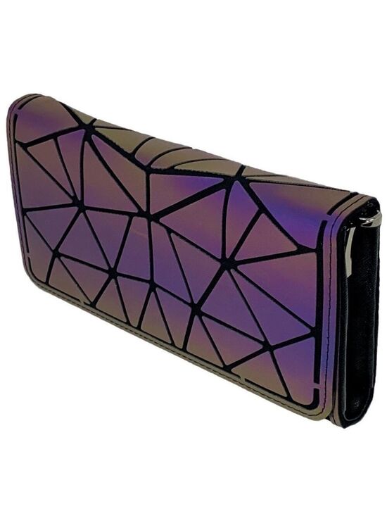 Handbags - Holographic Triangle Envelope Purse with chain
